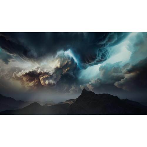 UE4UE5荒漠山体地形风暴风雨云层动态卷积云天空球Chaotic Skies