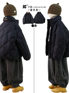 啦芙莱羽绒服2025冬季新款儿童90白鸭绒外套男女宝保暖面包服3136