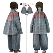 格子衬衫 啦芙莱童装 儿童长袖 新款 男女宝渐变衬衣外套2975 2026春季