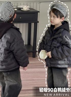 啦芙莱亲子装羽绒服2024冬季新款男女儿童面包服白鸭绒外套潮3988