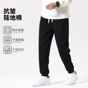 加长版休闲裤子男款高个子学生春秋2026新款宽松垂感束脚长裤110