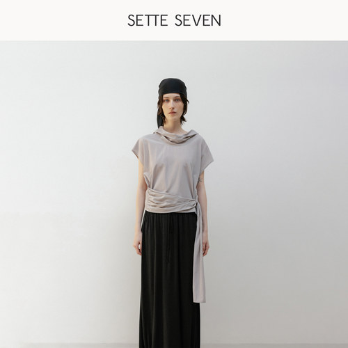 SETTE SEVEN·绑带套头上衣