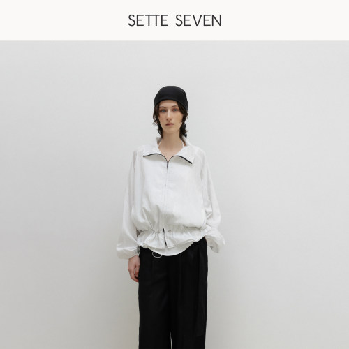 SETTE SEVEN·极简风显瘦竖条纹慵懒百搭上衣
