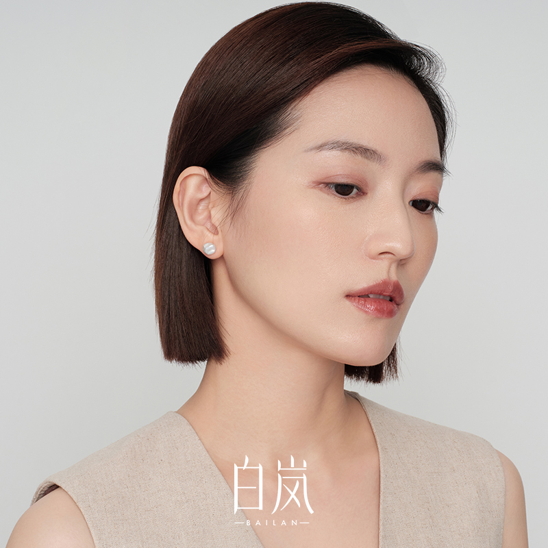白岚淡水keshi珍珠耳钉女百搭耳饰小众设计耳环2023年新款ED3986