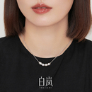 气质轻奢小众设计XL2774 白岚间珠项链珍珠锁骨链女毛衣链时尚