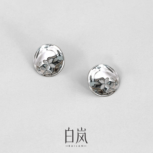 白岚花影耳钉925银耳环耳饰女新款 设计气质高级首饰饰品ED4660