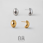 白岚小银豆耳钉女925银百搭爆款 耳环简约精致小众设计耳饰ED2781