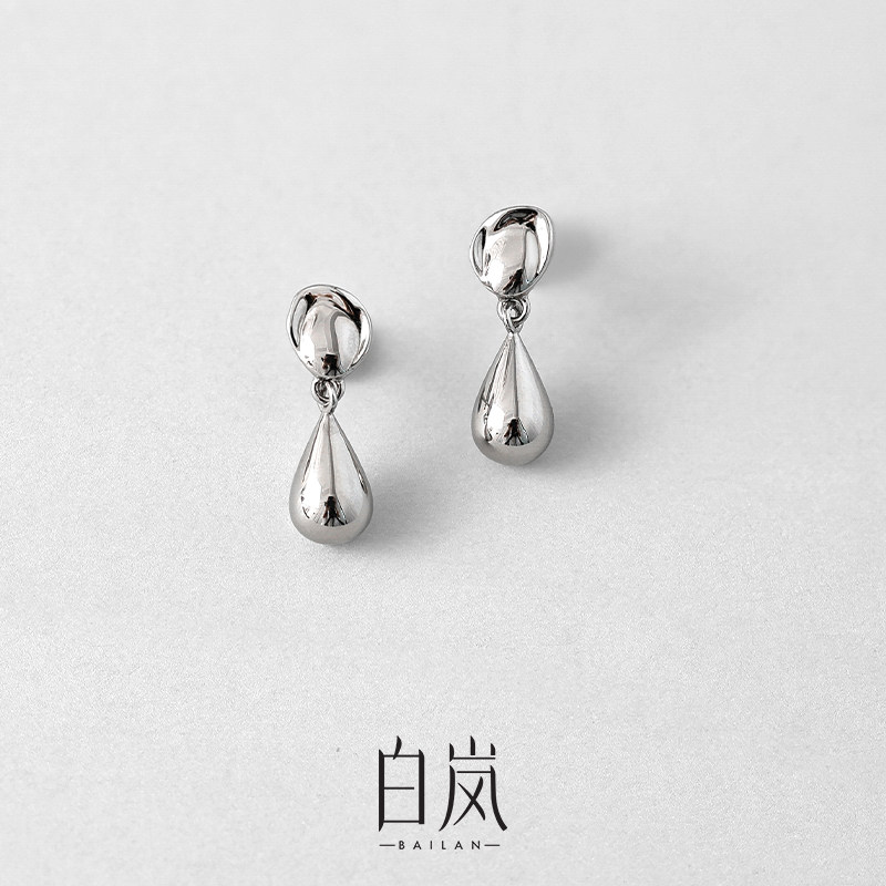白岚水滴耳钉女925银气质百搭耳饰小众设计耳环2023年新款ED3982,饰品/流行首饰/时尚饰品新,耳钉,淘宝优惠券,粉丝福利购,淘宝优惠卷