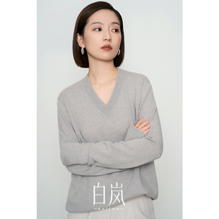 女装上新 白岚 勤致 康赛妮羊绒针织衫女纯羊绒秋冬新款FZ0001