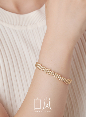 白岚925纯银小众设计感手镯女