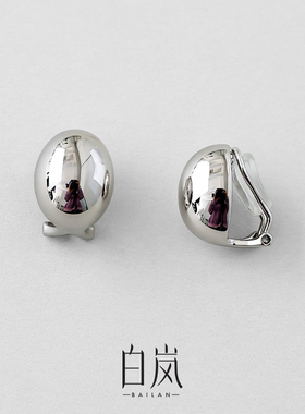 白岚小银豆耳夹女925银耳饰新款百搭小众无耳洞设计感耳钉ED3857