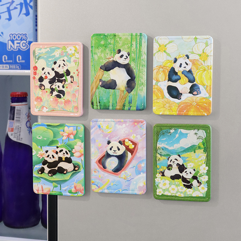 可爱熊猫冰箱贴纪念品