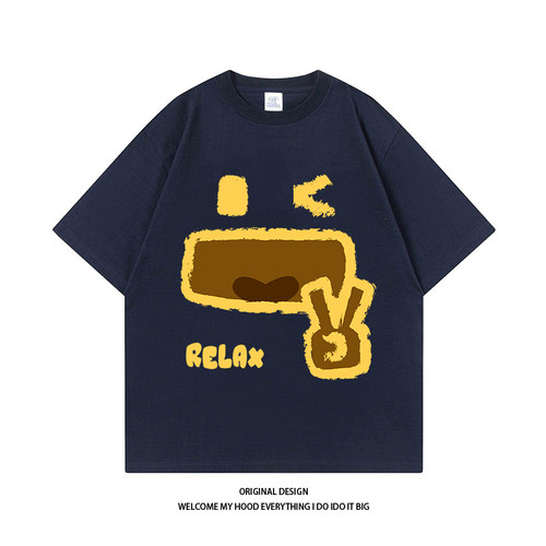 CHRY STUDIO潮牌美式趣味卡通wink印花短袖2024夏季宽松百搭上衣T