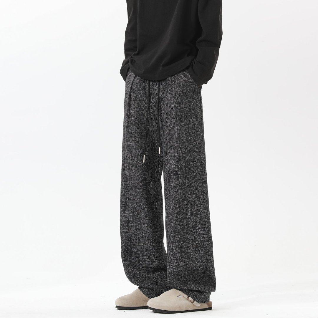 CHRY STUDIO仿亚麻老钱风直筒裤2026春季男系绳垂感宽松新款长裤,男装,卫裤,淘宝优惠券,粉丝福利购,淘宝优惠卷