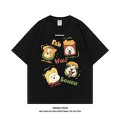 CHRY 宽松百搭上衣T 2024新款 STUDIO美式 潮牌趣味汉堡小狗印花短袖