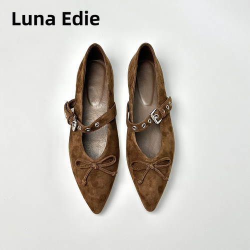 Luna Edie 法式尖头一字带玛丽珍鞋芭蕾单鞋
