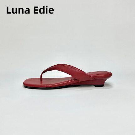 Luna Edie （3.5厘米）坡跟夏季简约夹趾人字凉拖女