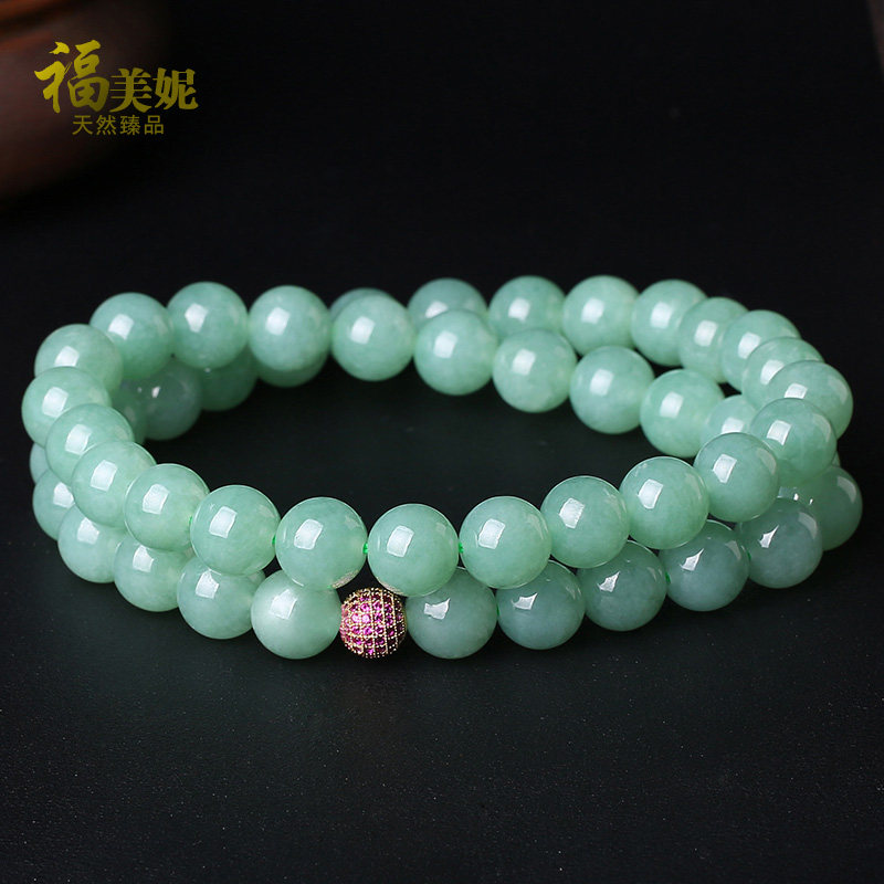 福美妮天然翡翠珠链项链
