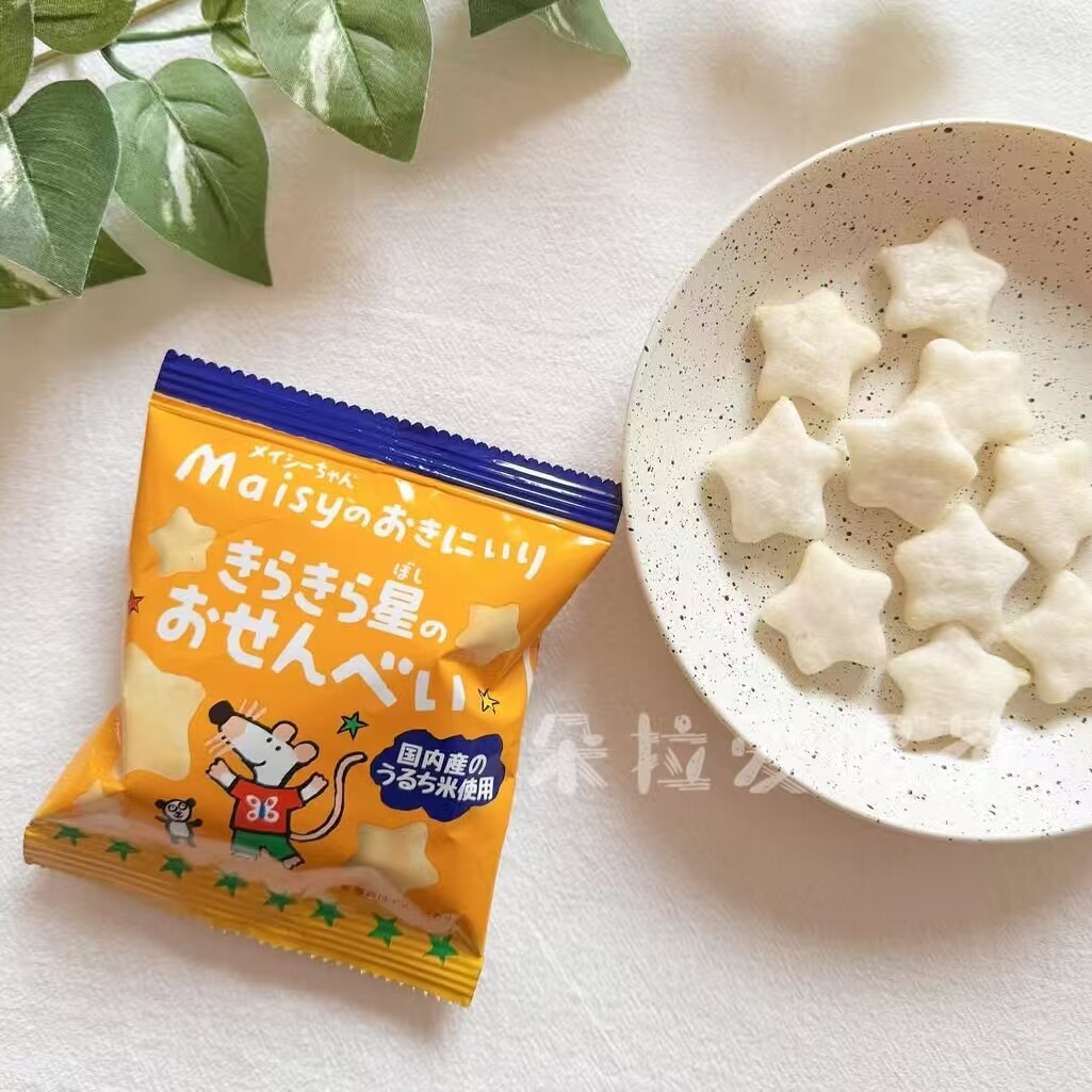 日本进口创健社专注儿童2岁内宝宝米饼小小酥脆米果淡盐口味四连