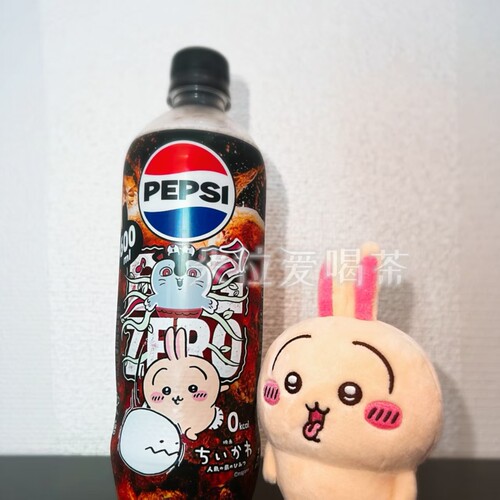 日本进口百事生可乐限定chiikawa吉伊卡哇ZERO强可乐零度碳酸饮料