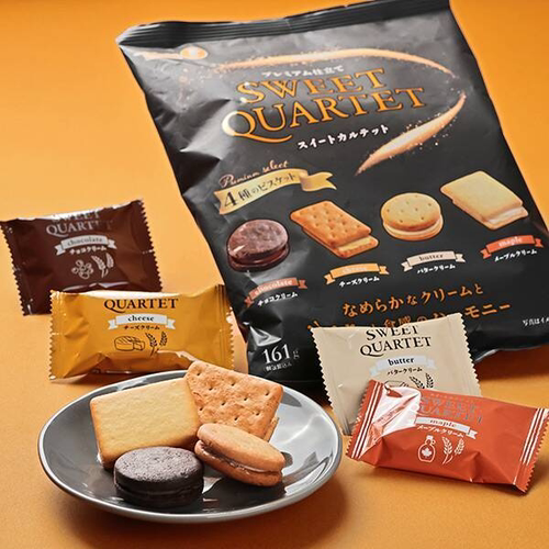 日本四口味混合夹心饼干宝制果