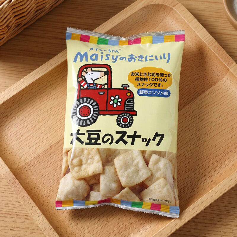 日本原装进口创健社黄豆粉味脆片膨化食品袋装35g