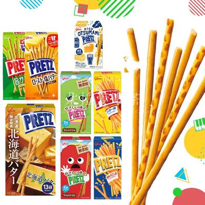 黄油味日本饼干棒格力高白脱味