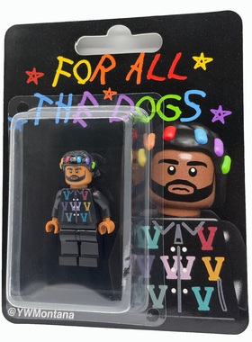 现货DRAKE周边手工挂卡玩具For All The Dogs专辑风格积木人仔