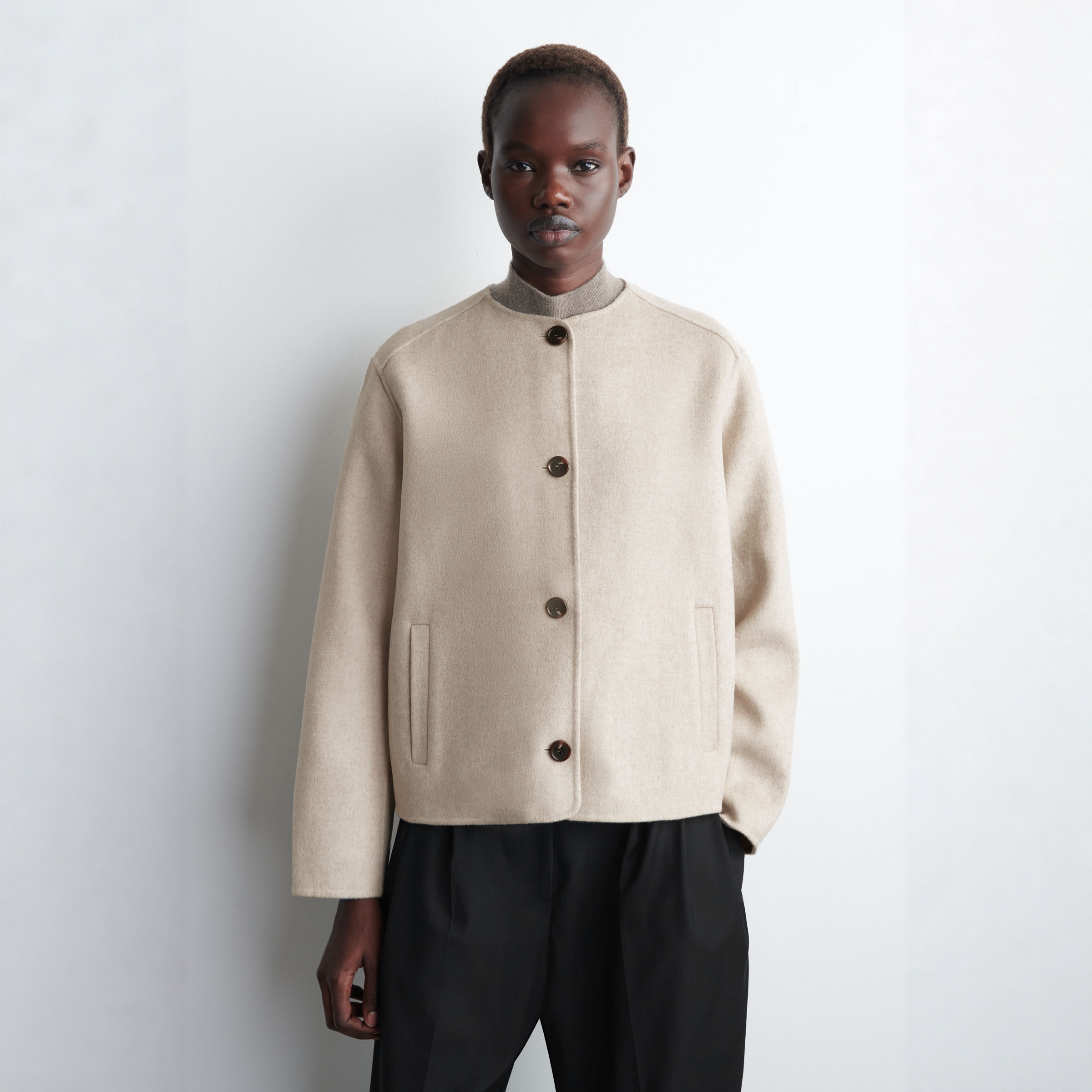 标准版型飞行员双面羊毛混纺夹克