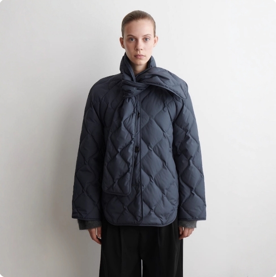 标准静奢风围巾式高智感外套