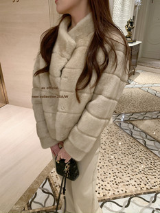 【AS OFFICIAL】百搭简约环保皮草外套短外套80510#