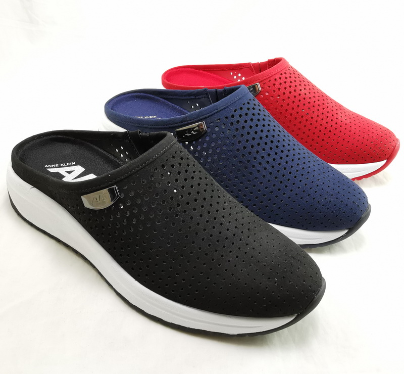 2021夏外贸原单9C旗下ANNK包头镂空舒适坡跟凉拖鞋懒人拖女鞋有大