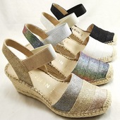 2020年新款 女外贸原单AK包头套脚麻底坡跟时尚 舒适女鞋 凉鞋 有大码