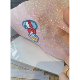 无纺布格力利特粉色细粉细闪烫布烫拼豆烫豆布拼豆格利特闪布