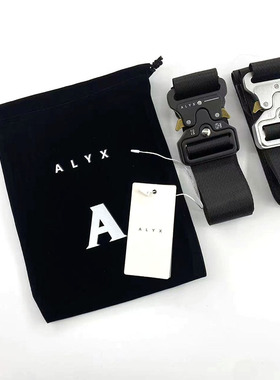 GY ALYX腰带ROLLERCOASTER定制金属扣男女情侣款潮流帆布织带皮带