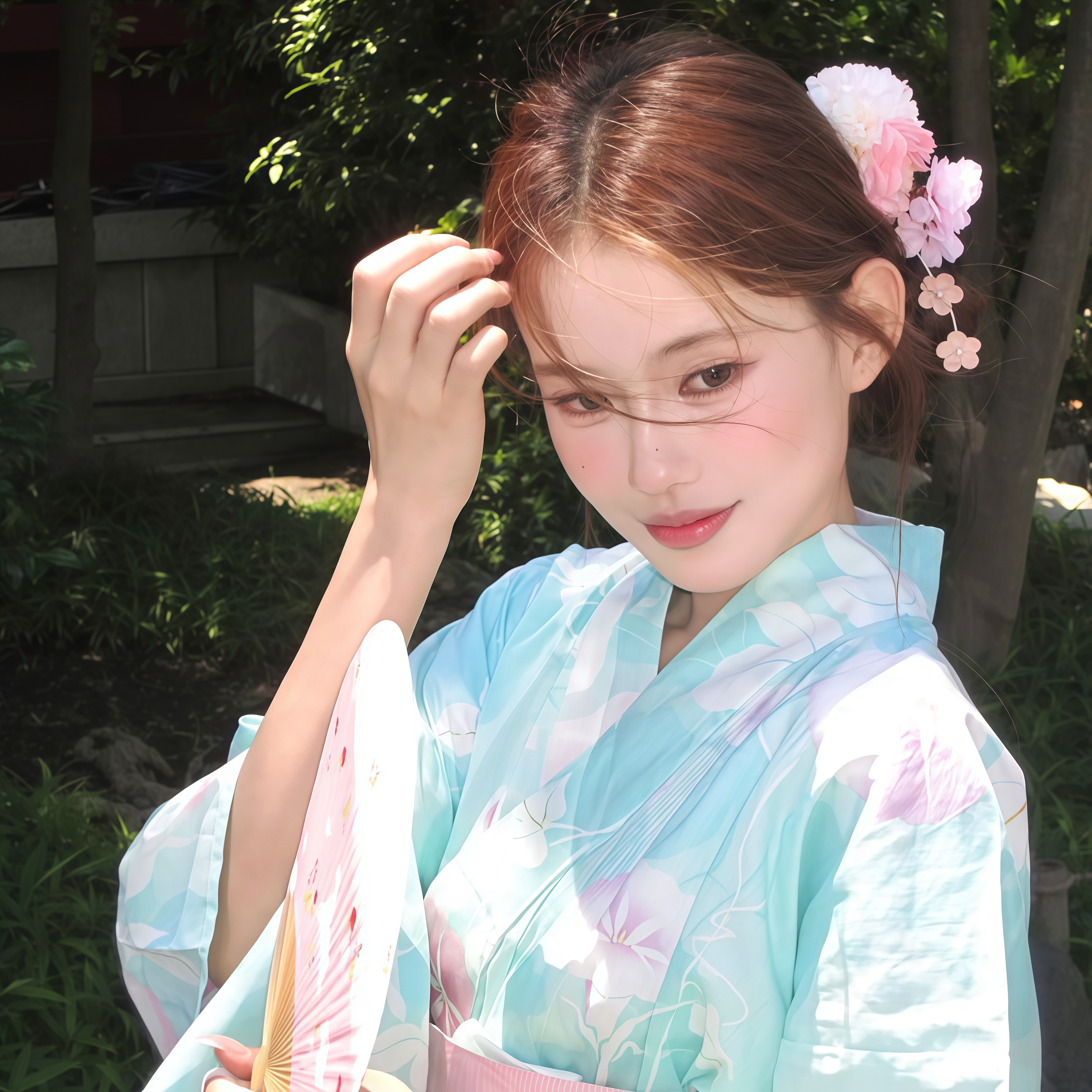 日式和风绣球花朵发夹甜美流苏头饰复古温柔浪漫风新中式拍照发饰