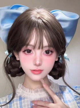 夸张蓝色蝴蝶结缎面发夹立体大号公主头饰甜美时尚小众气质发卡女