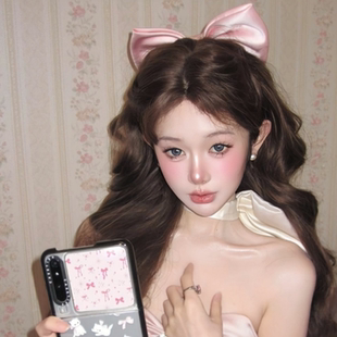 甜美超大粉色蝴蝶结发夹女少女公主发饰立体夸张头饰可爱甜美发卡