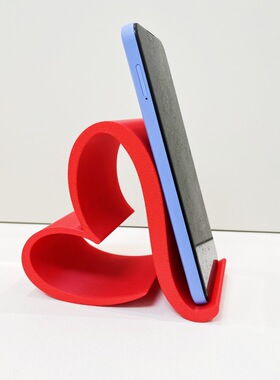 3d打印手机支架创意爱心手机支架造型优美可用于家居装饰桌面摆件