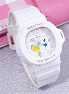 卡西欧学生手表女 BABYG新款限定马卡龙可拆卸心形盘考试表BGA-10
