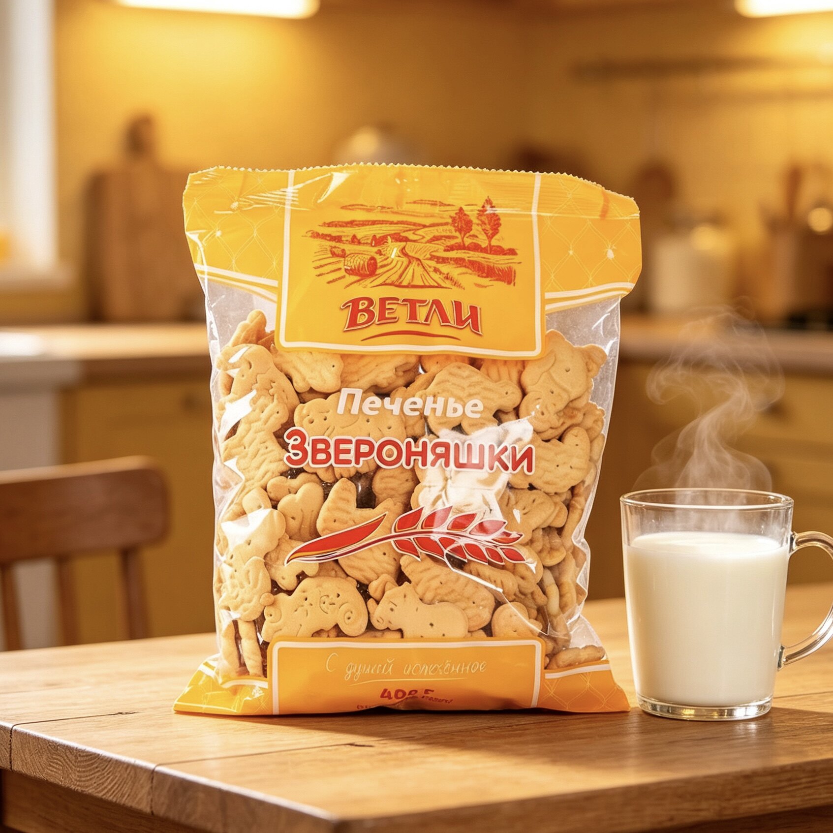 俄罗斯进口韦特力动物饼干老式怀旧儿童饼干原味早餐休闲零食