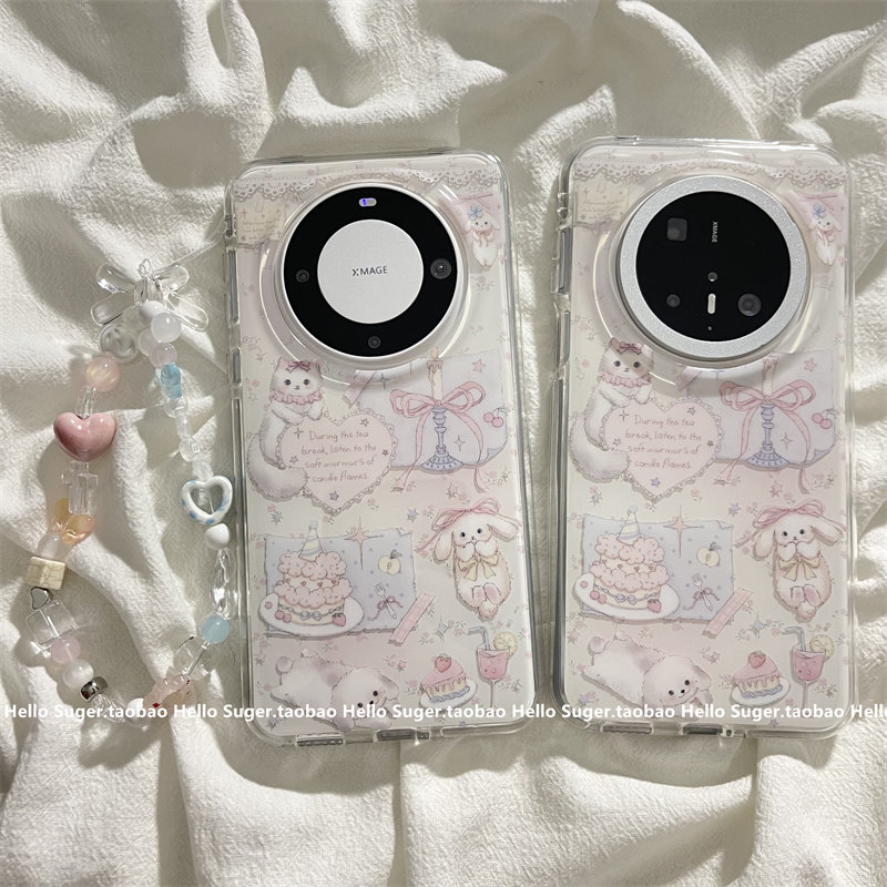 ins甜美少女可爱烛台猫咪适用华为mate70pro+手机壳mate60pro双层新款pura70pro链条手绳mate60保护套mate70,3C数码配件,手机保护套/壳,淘宝优惠券,粉丝福利购,淘宝优惠卷