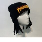 脏辫帽子男潮毛线帽秋冬嘻哈瓜皮雅痞冷帽假发头套发套直接戴韩版