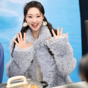 2026管乐马年春晚同款粉色针织开衫外套毛衣上衣休闲阔腿裤子衣服