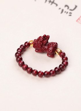 转运戒指紫金砂首饰貔貅