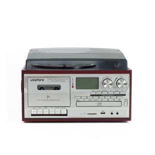 黑胶唱片机双向蓝牙复古多功能CD磁带小型台式轻奢LP唱片电唱机