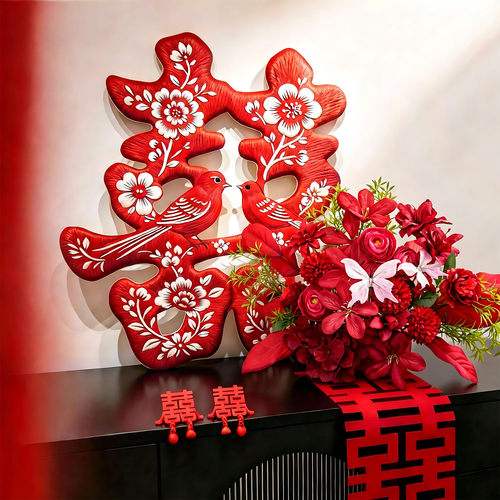 婚礼氛围拉满的仿真花摆件~