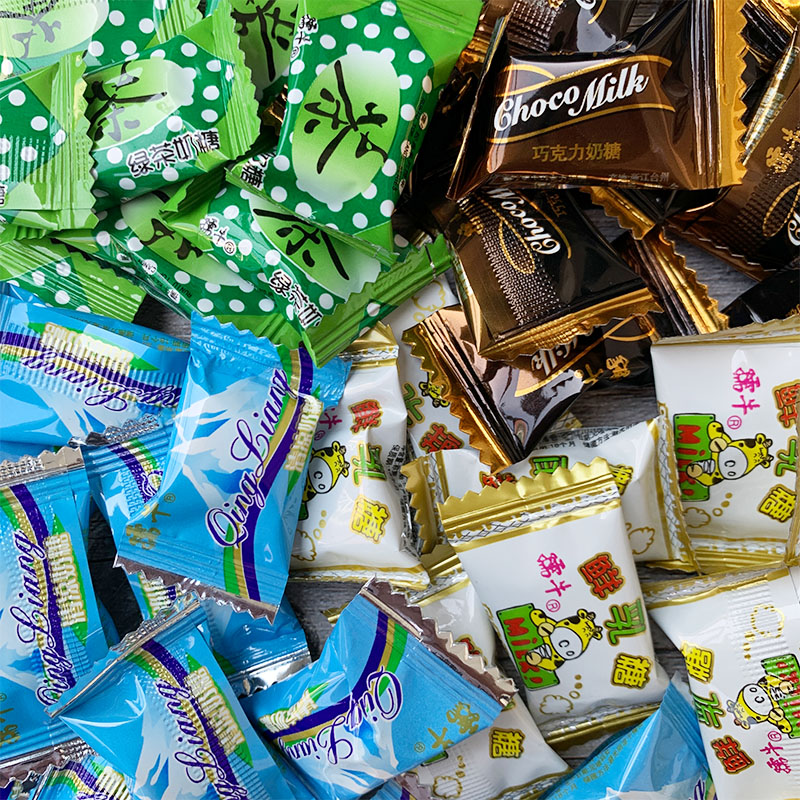 孺牛奶糖冰凉奶糖薄荷鲜乳糖巧克力糖果绿茶糖年货混合婚庆喜糖果