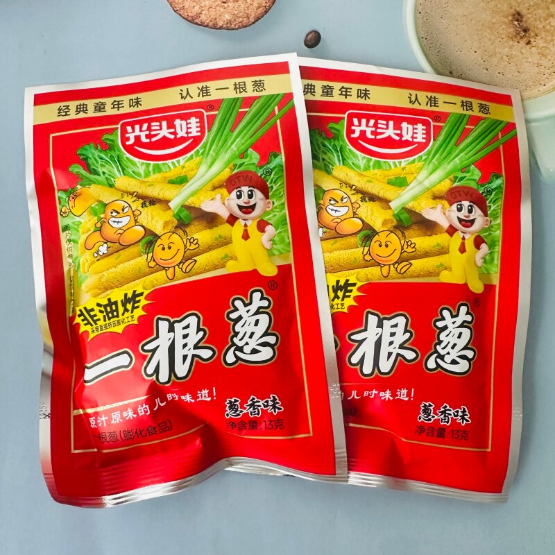 光头娃一根葱怀旧葱香味膨化薯条