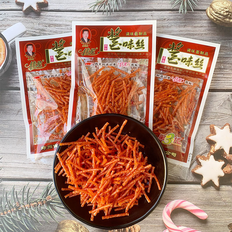 佳龙酱味丝辣条8090后儿时怀旧香辣丝网红香菇丝宿舍休闲零食小吃